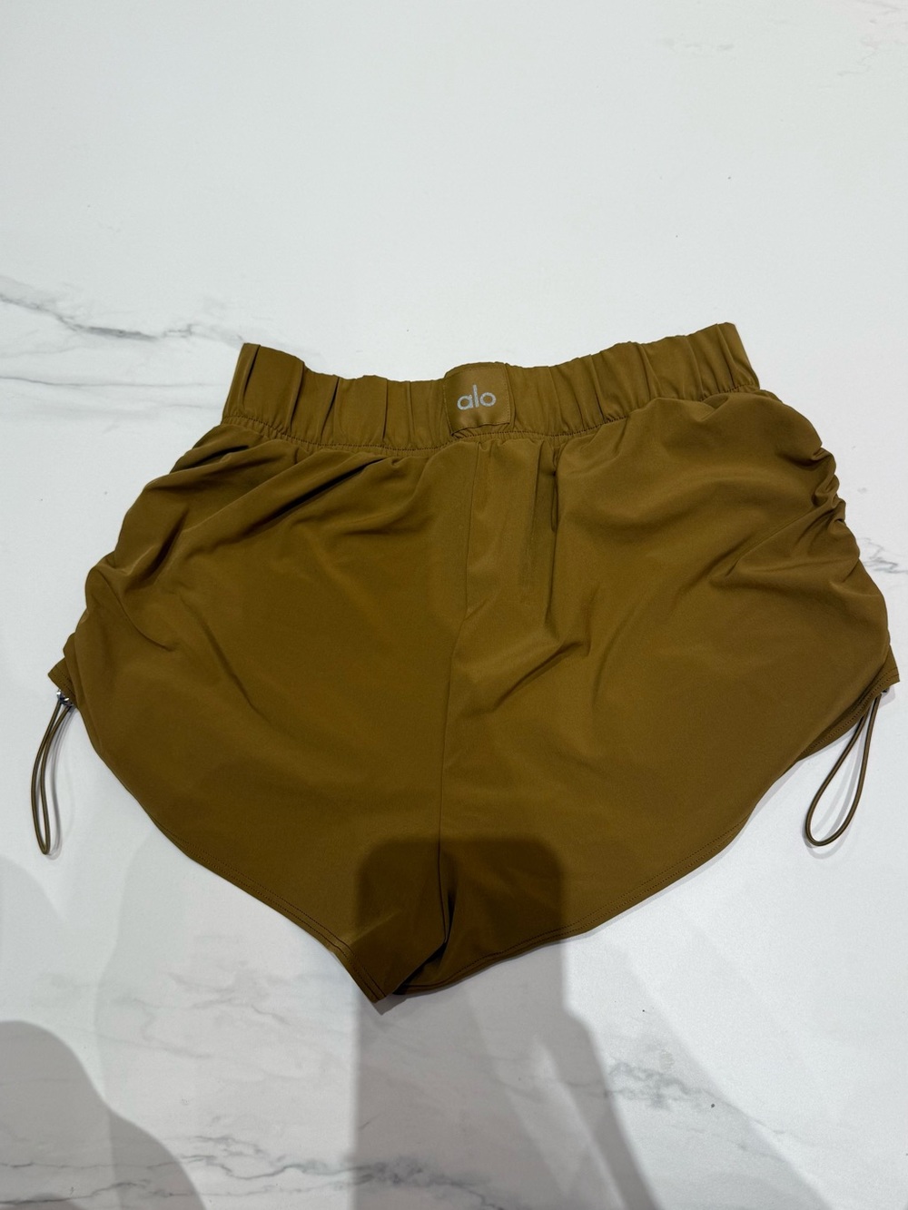 ALO Yoga Women's High-Rise Athletic Shorts — Olive